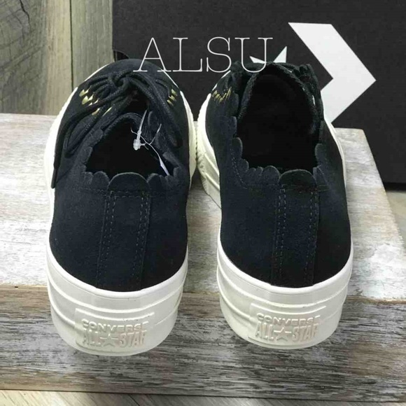 NWT Converse Lift Low Top Suede Black W AUTHENTIC - Picture 4 of 8